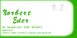 norbert eder business card